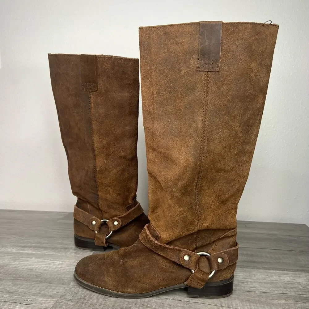 Dolce Vita Suede Ridding Boot Tall Brown Size 7 1/2